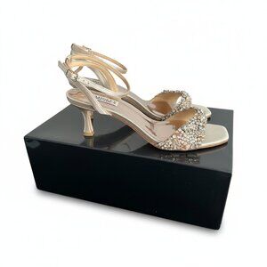 Badgley Mischka “Telissa” Pink Kitten Heel Sandals – Size 9 – Never Worn Sample